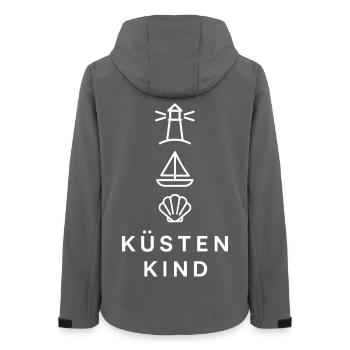Coastal Child Love of the Sea - Women’s Recycled Softshell Jacket by Stanley/Stella - anthracite - Back - AI Model Female 172 light (172cm)