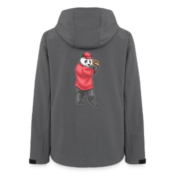 Panda Baseball Baseball Glove - Women’s Recycled Softshell Jacket by Stanley/Stella - anthracite - Back - AI Model Female 172 light (172cm)