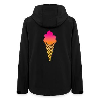 Icecream Cream Summer Waffle Cream Shop Holiday Symbol - Women’s Recycled Softshell Jacket by Stanley/Stella - black - Back - AI Model Female 172 light (172cm)