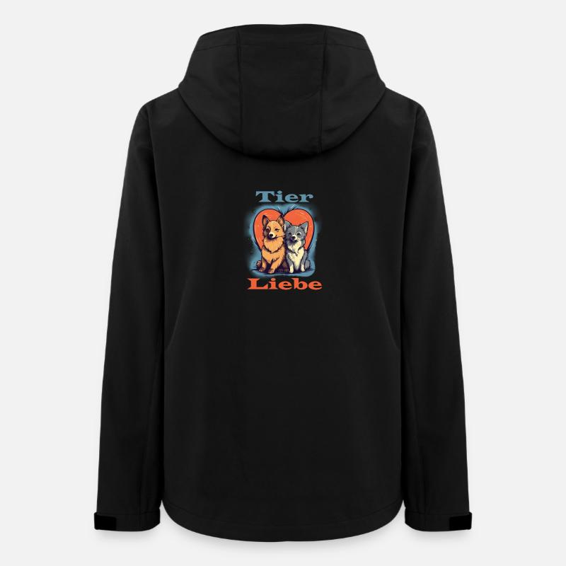 Tier Liebe - Frauen Recycelte Softshelljacke von Stanley/Stella - Schwarz
