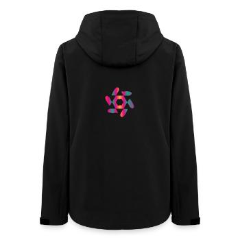 DESIGN. ART. GEEK. VINTAGE. GRAPHIQUE. AFRIQUE - Veste softshell femme recyclée Stanley/Stella - noir - Dos - AI Model Female 172 light (172cm)