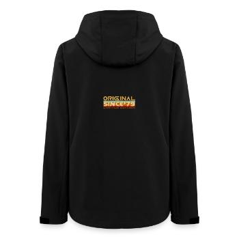 Original seit 79 Limited Edition - Frauen Recycelte Softshelljacke von Stanley/Stella - Schwarz - Hinten - AI Model Female 172 light (172cm)
