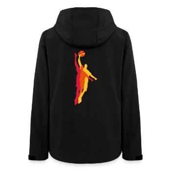 Basketball player with a basketball - Women’s Recycled Softshell Jacket by Stanley/Stella - black - Back - AI Model Female 172 light (172cm)