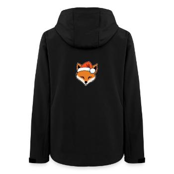 Renard avec chapeau de Père Noël Graphique - Veste softshell femme recyclée Stanley/Stella - noir - Dos - AI Model Female 172 light (172cm)
