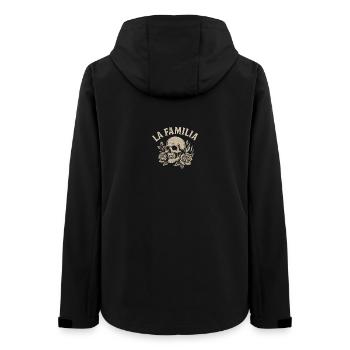 La Familia Skull with Roses - Women’s Recycled Softshell Jacket by Stanley/Stella - black - Back - AI Model Female 172 light (172cm)