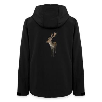 Deer - Women’s Recycled Softshell Jacket by Stanley/Stella - black - Back - AI Model Female 172 light (172cm)