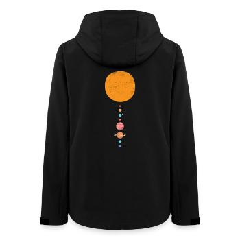 Solar System and Planets: Astronomy Gift - Women’s Recycled Softshell Jacket by Stanley/Stella - black - Back - AI Model Female 172 light (172cm)