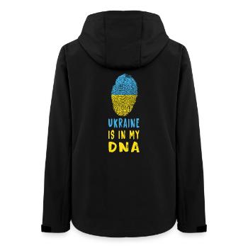 L'Ukraine est dans mon ADN/idée cadeau - Veste softshell femme recyclée Stanley/Stella - noir - Dos - AI Model Female 172 light (172cm)
