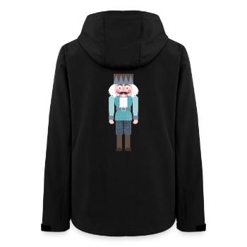 Nussknacker Weihnachten Xmas Holz Dots Dekoration - Frauen Recycelte Softshelljacke von Stanley/Stella - Schwarz - Hinten - AI Model Female 172 light (172cm)