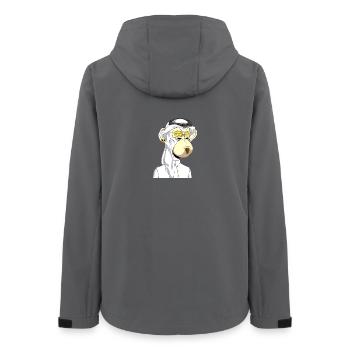 Ape mit Goldbrille - Frauen Recycelte Softshelljacke von Stanley/Stella - Anthrazit - Hinten - AI Model Female 172 light (172cm)