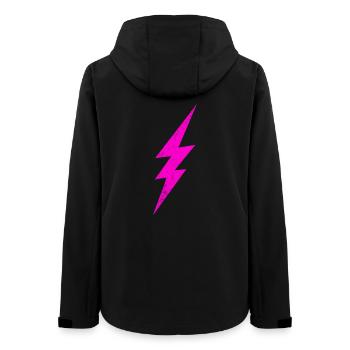 Leuchtender Pinker Blitz - Frauen Recycelte Softshelljacke von Stanley/Stella - Schwarz - Hinten - AI Model Female 172 light (172cm)