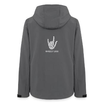 Squelette formant un signe de paix - Veste softshell femme recyclée Stanley/Stella - charbon - Dos - AI Model Female 172 light (172cm)
