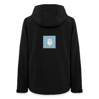 Pastellfarbene Wintereule auf Ast - Frauen Recycelte Softshelljacke von Stanley/Stella - Schwarz - Hinten - AI Model Female 172 light (172cm)