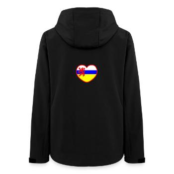 Au cœur du drapeau limbourgeois Limburg - Veste softshell femme recyclée Stanley/Stella - noir - Dos - AI Model Female 172 light (172cm)