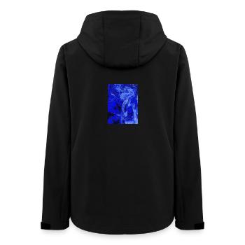 Blue Abstraction - Women’s Recycled Softshell Jacket by Stanley/Stella - black - Back - AI Model Female 172 light (172cm)