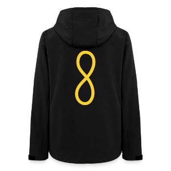 8 - Frauen Recycelte Softshelljacke von Stanley/Stella - Schwarz - Hinten - AI Model Female 172 light (172cm)