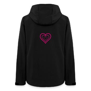 HERZ. VIELEN DANK. GELIEBTE. MEISTER. DANKE HERRIN. - Frauen Recycelte Softshelljacke von Stanley/Stella - Schwarz - Hinten - AI Model Female 172 light (172cm)