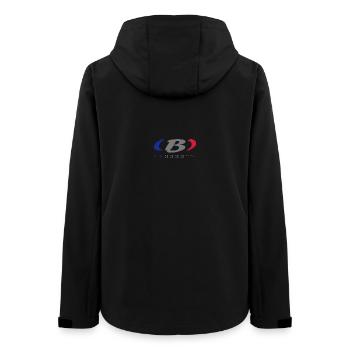 Colorful Abstract Graphic Design - Women’s Recycled Softshell Jacket by Stanley/Stella - black - Back - AI Model Female 172 light (172cm)