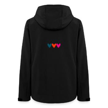 JUST MARRIED. EVJF. SAINT VALENTIN. COUPLE - Veste softshell femme recyclée Stanley/Stella - noir - Dos - AI Model Female 172 light (172cm)