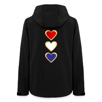 Herz der niederländischen Flagge - Frauen Recycelte Softshelljacke von Stanley/Stella - Schwarz - Hinten - AI Model Female 172 light (172cm)
