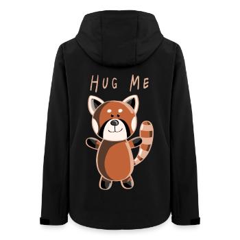 Hug Me Red Panda - Pandas - Animal - Animals - Women’s Recycled Softshell Jacket by Stanley/Stella - black - Back - AI Model Female 172 light (172cm)