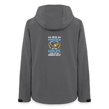 Mejn Pinscher: Bester Hund der Welt - Frauen Recycelte Softshelljacke von Stanley/Stella - Anthrazit - Hinten - AI Model Female 172 light (172cm)