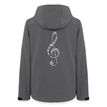 Notenschlüssel Musik Symbol Note Zeichen - Frauen Recycelte Softshelljacke von Stanley/Stella - Anthrazit - Hinten - AI Model Female 172 light (172cm)