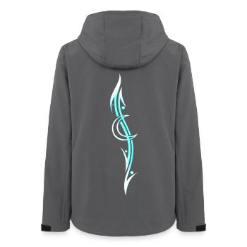 Mond Tribal Tattoo - Frauen Recycelte Softshelljacke von Stanley/Stella - Anthrazit - Hinten - AI Model Female 172 light (172cm)