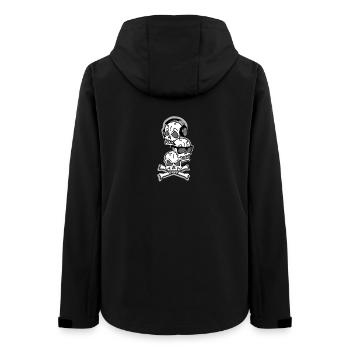 Three skulls, hear, see and speak no evil - Women’s Recycled Softshell Jacket by Stanley/Stella - black - Back - AI Model Female 172 light (172cm)