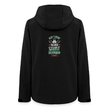 I love my Saint Bernard - Women’s Recycled Softshell Jacket by Stanley/Stella - black - Back - AI Model Female 172 light (172cm)