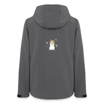 Flower power - Women’s Recycled Softshell Jacket by Stanley/Stella - anthracite - Back - AI Model Female 172 light (172cm)