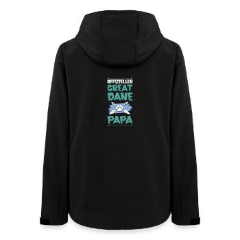 papa chien dogue allemand - Veste softshell femme recyclée Stanley/Stella - noir - Dos - AI Model Female 172 light (172cm)