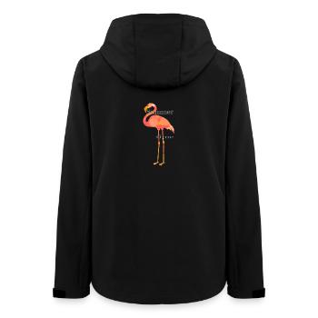 Flamingo design with font - Women’s Recycled Softshell Jacket by Stanley/Stella - black - Back - AI Model Female 172 light (172cm)
