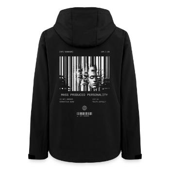Personnalité produite en série : T-shirt Énergie NPC - Veste softshell femme recyclée Stanley/Stella - noir - Dos - AI Model Female 172 light (172cm)