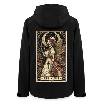Das Nurse Card Fairycore-Skelett - Frauen Recycelte Softshelljacke von Stanley/Stella - Schwarz - Hinten - AI Model Female 172 light (172cm)