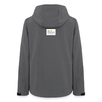 Pour les animaux dans le besoin - Veste softshell femme recyclée Stanley/Stella - charbon - Dos - AI Model Female 172 light (172cm)