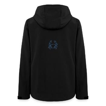 Dessin au trait du crabe bleu - Veste softshell femme recyclée Stanley/Stella - noir - Dos - AI Model Female 172 light (172cm)