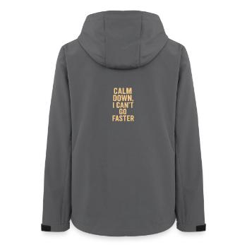 Calm Down I Can't Go Faster - Women’s Recycled Softshell Jacket by Stanley/Stella - anthracite - Back - AI Model Female 172 light (172cm)