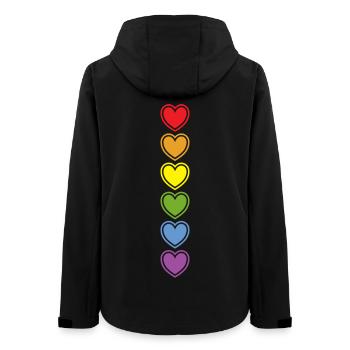LGBT Love Regenbogen Herzen - Frauen Recycelte Softshelljacke von Stanley/Stella - Schwarz - Hinten - AI Model Female 172 light (172cm)