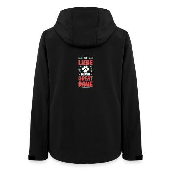 J’adore mon Dogue allemand - Veste softshell femme recyclée Stanley/Stella - noir - Dos - AI Model Female 172 light (172cm)