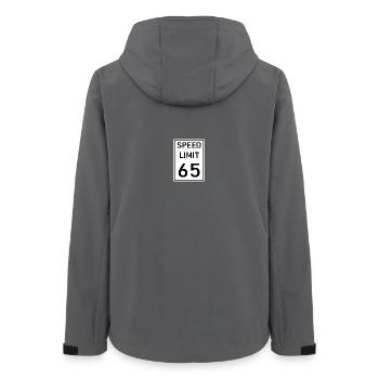 Geschwindigkeitsbeschränkung - Frauen Recycelte Softshelljacke von Stanley/Stella - Anthrazit - Hinten - AI Model Female 172 light (172cm)