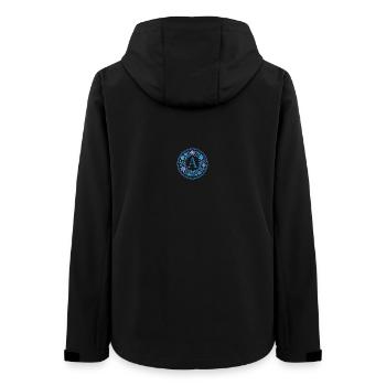 Elegant Ceramic Floral Logo - Letter A - Women’s Recycled Softshell Jacket by Stanley/Stella - black - Back - AI Model Female 172 light (172cm)