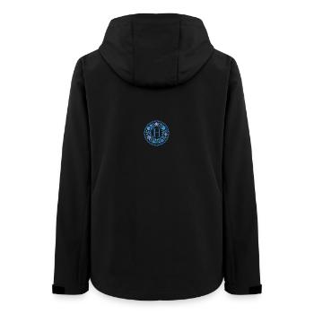 Elegant Ceramic Floral Logo - Letter H - Women’s Recycled Softshell Jacket by Stanley/Stella - black - Back - AI Model Female 172 light (172cm)
