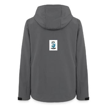 Shark Gym Workout Lover - Women’s Recycled Softshell Jacket by Stanley/Stella - anthracite - Back - AI Model Female 172 light (172cm)