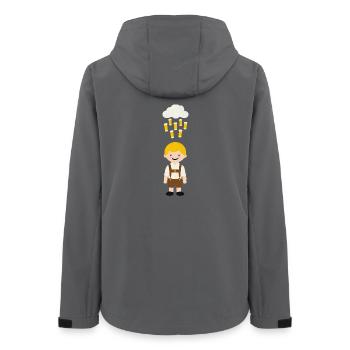 Pluie de haricots sur l’enfant lederhosen - Veste softshell femme recyclée Stanley/Stella - charbon - Dos - AI Model Female 172 light (172cm)