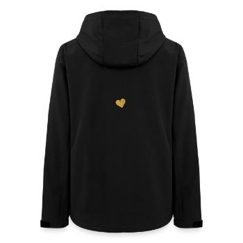 Golden Glitter Heart - Women’s Recycled Softshell Jacket by Stanley/Stella - black - Back - AI Model Female 172 light (172cm)