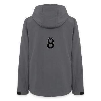 Numéro Huit 8 Enfants Anniversaire Apprendre les mathématiques - Veste softshell femme recyclée Stanley/Stella - charbon - Dos - AI Model Female 172 light (172cm)