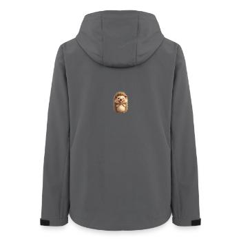 Glücklicher und süßer Igel - Frauen Recycelte Softshelljacke von Stanley/Stella - Anthrazit - Hinten - AI Model Female 172 light (172cm)