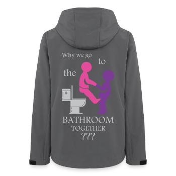 Warum Frauen zusammen ins Badezimmer gehen - Frauen Recycelte Softshelljacke von Stanley/Stella - Anthrazit - Hinten - AI Model Female 172 light (172cm)