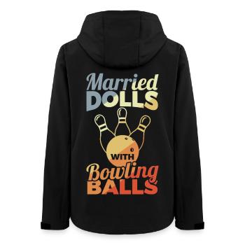 Bowling Mädchen - Frauen Recycelte Softshelljacke von Stanley/Stella - Schwarz - Hinten - AI Model Female 172 light (172cm)